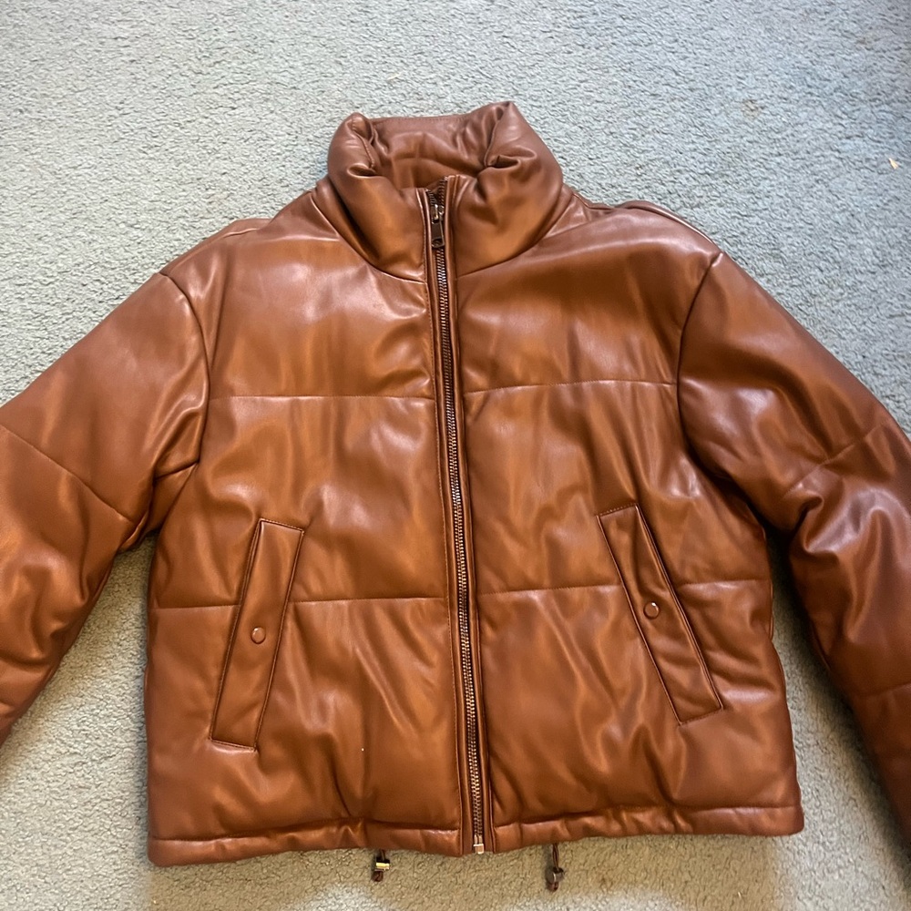 Pull&Bear Brown Puffer Jacket - image 2
